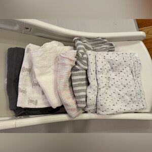 Assorted Baby Muslin Swaddle Blankets set of 6